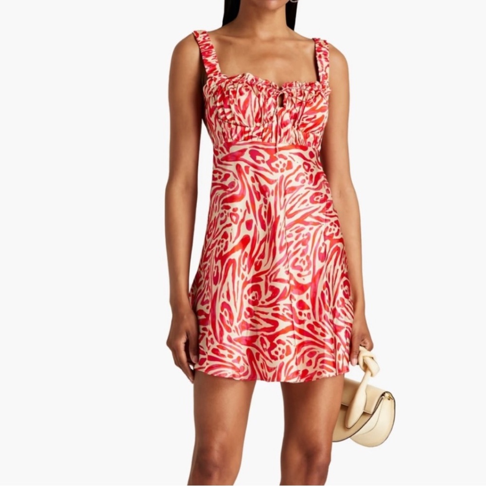 NICHOLAS Simie Silk Satin Mini Dress